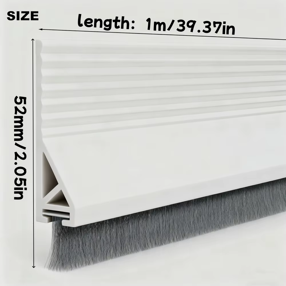 Joint de porte extérieur avec brosse anti-courant d'air, joint de seuil de porte, bande d'étanchéité inférieure de porte