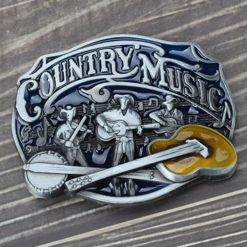Boucle de ceinture de musique country, composants de ceinture faits à la main, accessoires de bricolage
