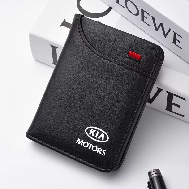 Mini portefeuille en cuir pour voiture