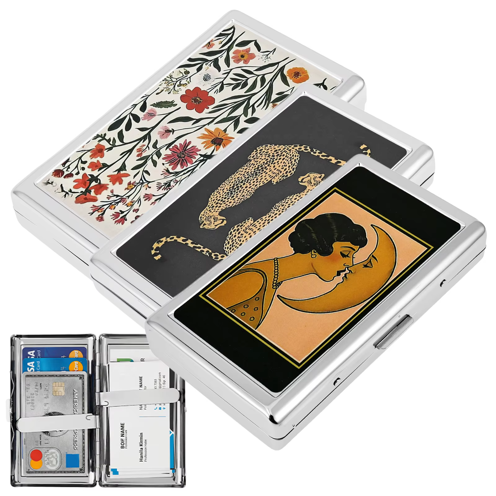 Porte-cartes en métal pour hommes