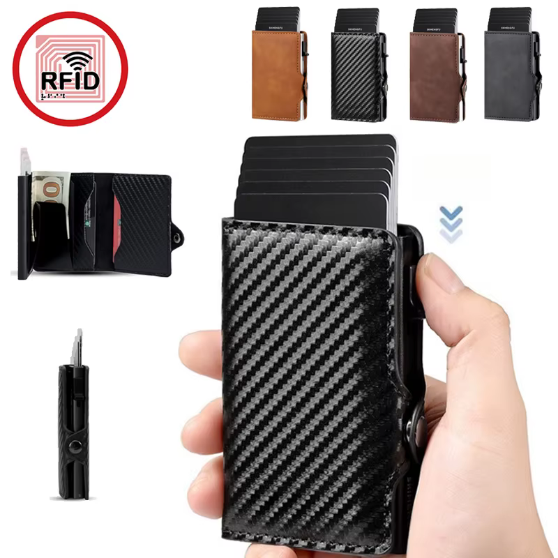 Porte-cartes en fibre de carbone pour hommes