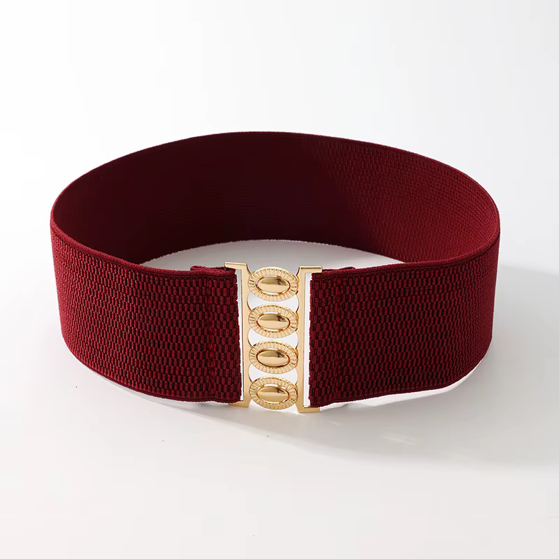 Ceinture large élastique réglable pour femmes avec jupe assortie – Conception de boucle simple, élégante et polyvalente, ceinture corset qui soulève la taille