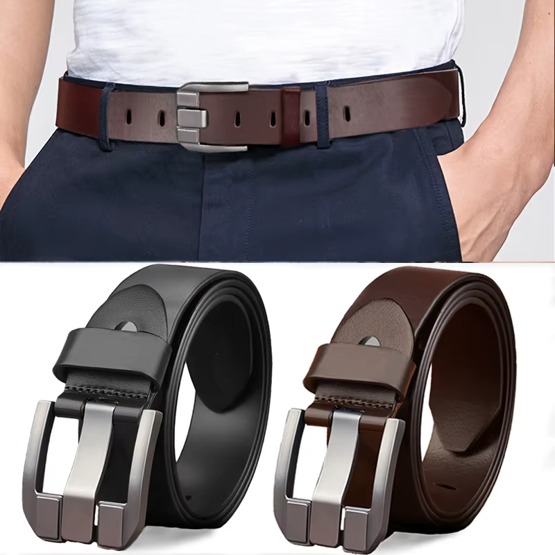 Ceinture à boucle ardillon en alliage personnalisée pour hommes