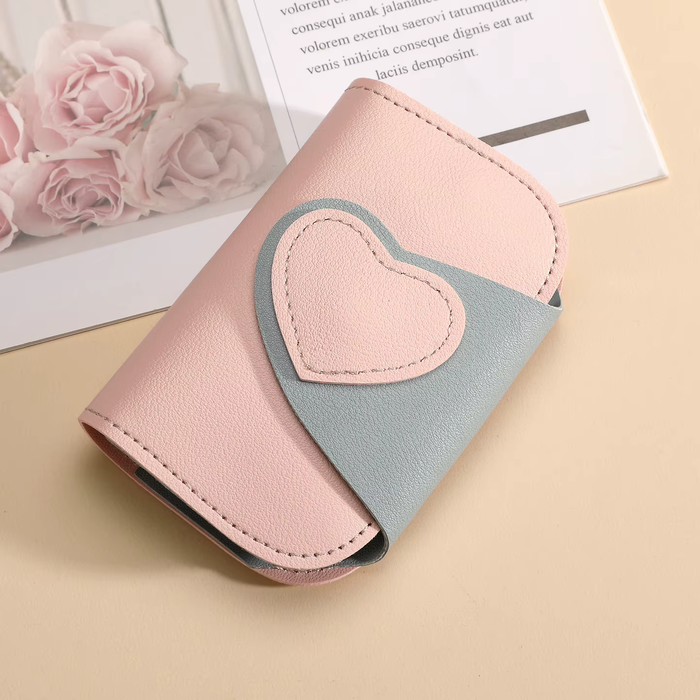 Porte-clés multifonction en cuir PU pour femmes