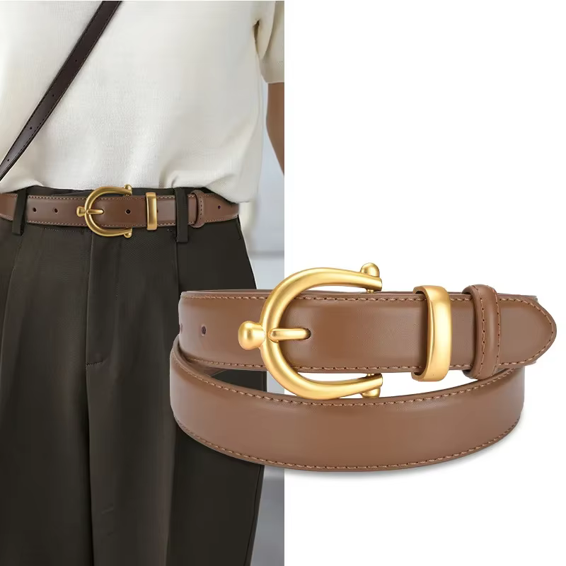 Ceinture en cuir de vache pour femmes
