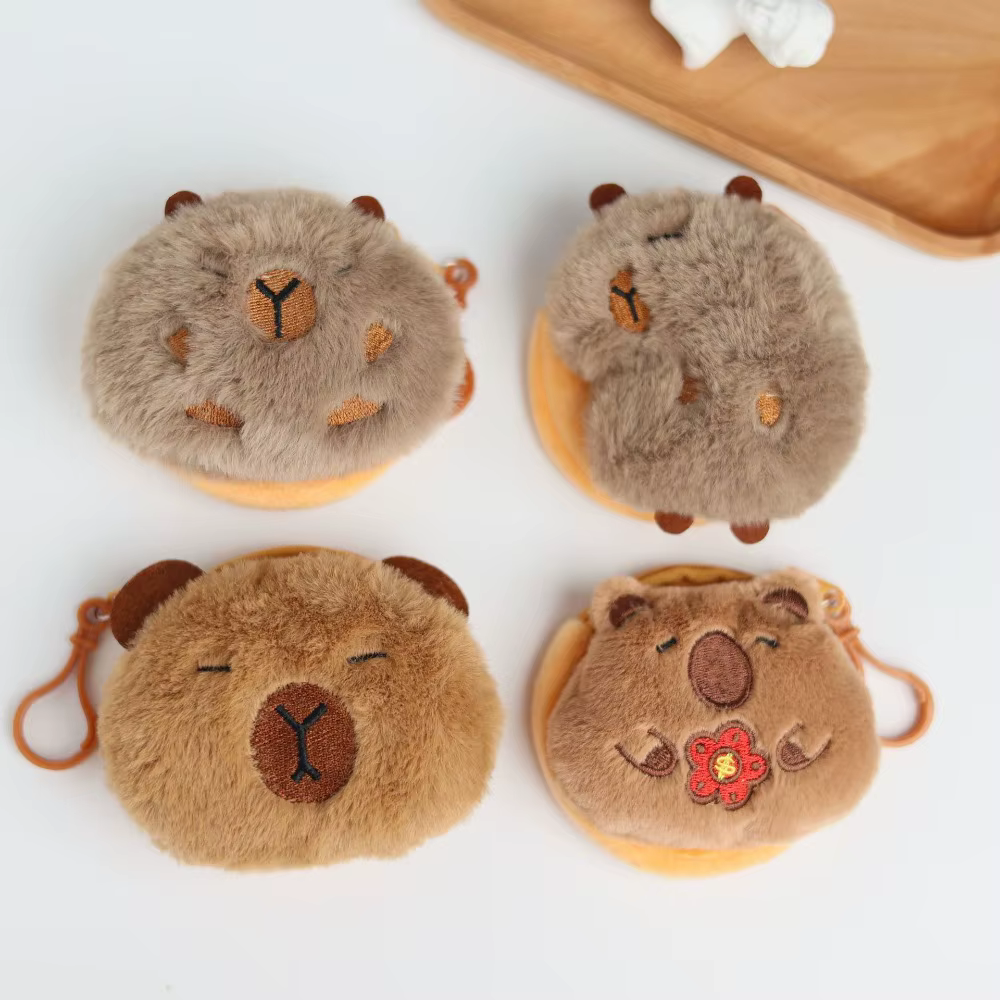 Nouveau créatif Capybara Anime en peluche porte-monnaie mode Kawaii Mini