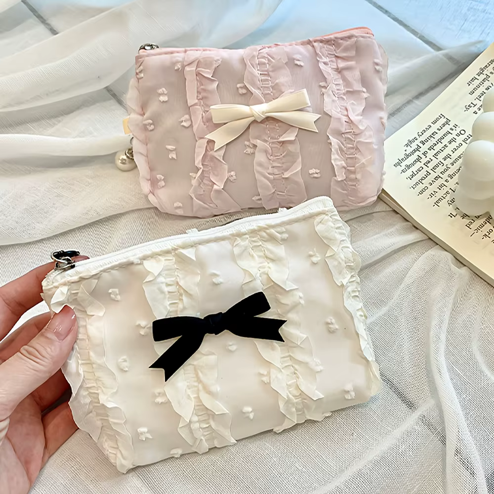 Porte-monnaie en dentelle jacquard multifonctionnel et élégant de style coréen