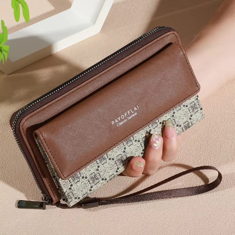 Portefeuille classique en simili cuir pour hommes
