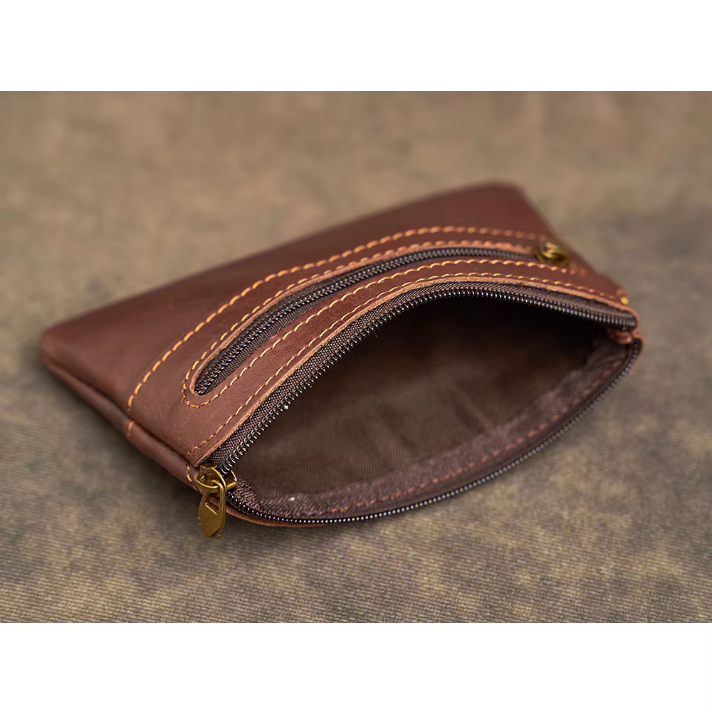 Porte-monnaie en cuir véritable pour hommes et femmes