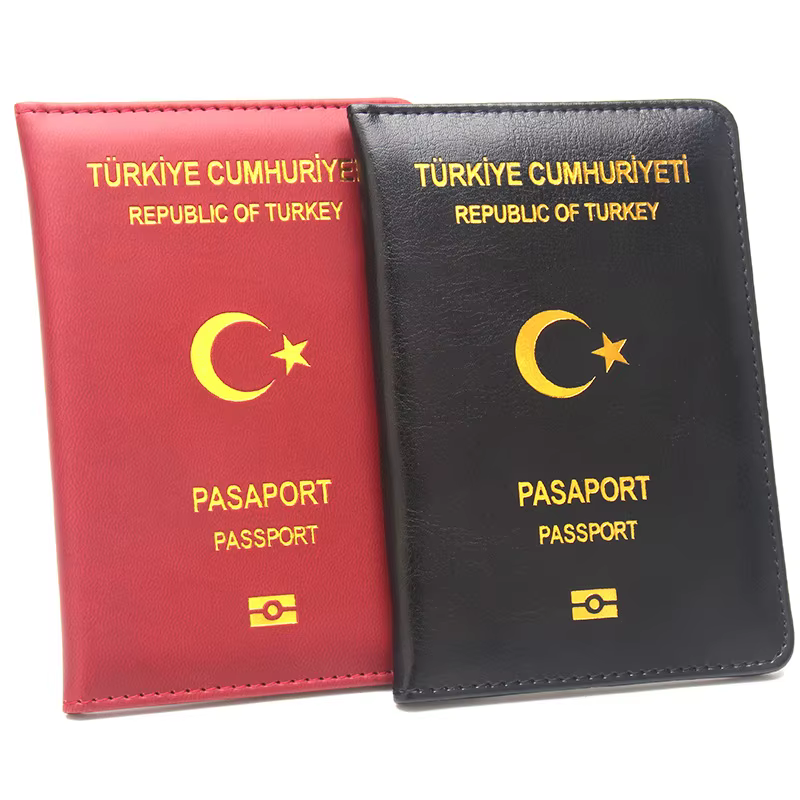 Porte-passeport turc en cuir