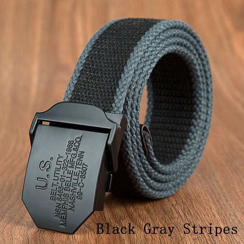 Ceinture noire pour homme avec boucle américaine