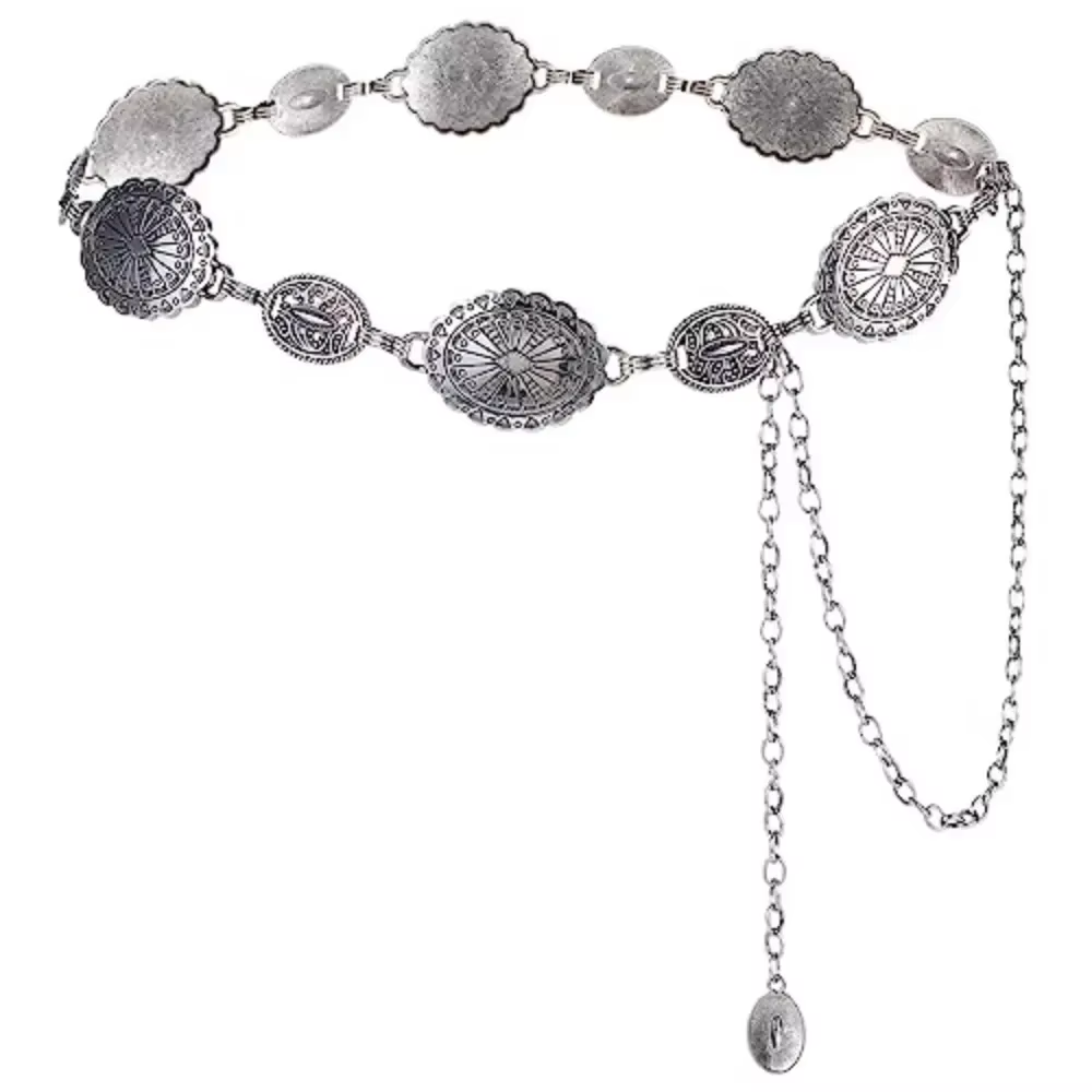 Ceinture à chaîne en métal pour femmes