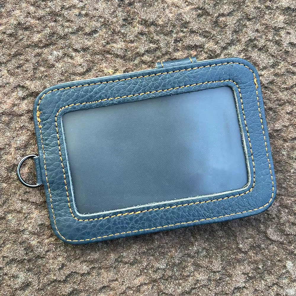 Porte-cartes en cuir véritable pour hommes
