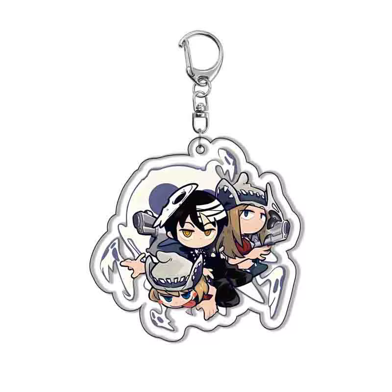 Porte-clés de collection personnage d'anime Soul Eater Tsubaki Nakatsukasa, cadeau créatif de dessin animé, accessoire décoratif pour clés Kingring