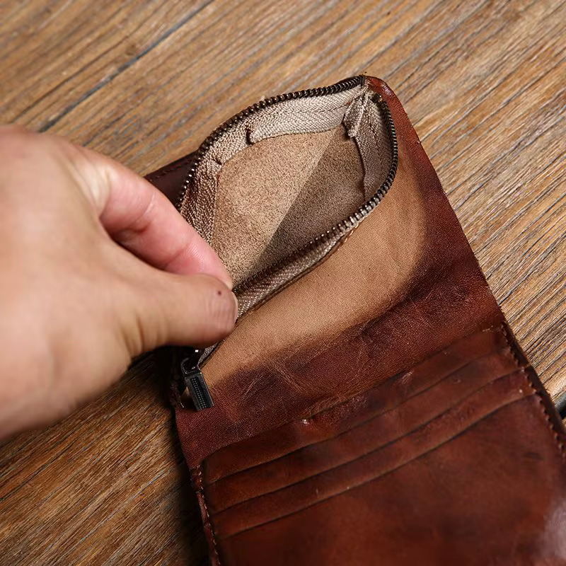 Portefeuille haut de gamme de style denim vintage