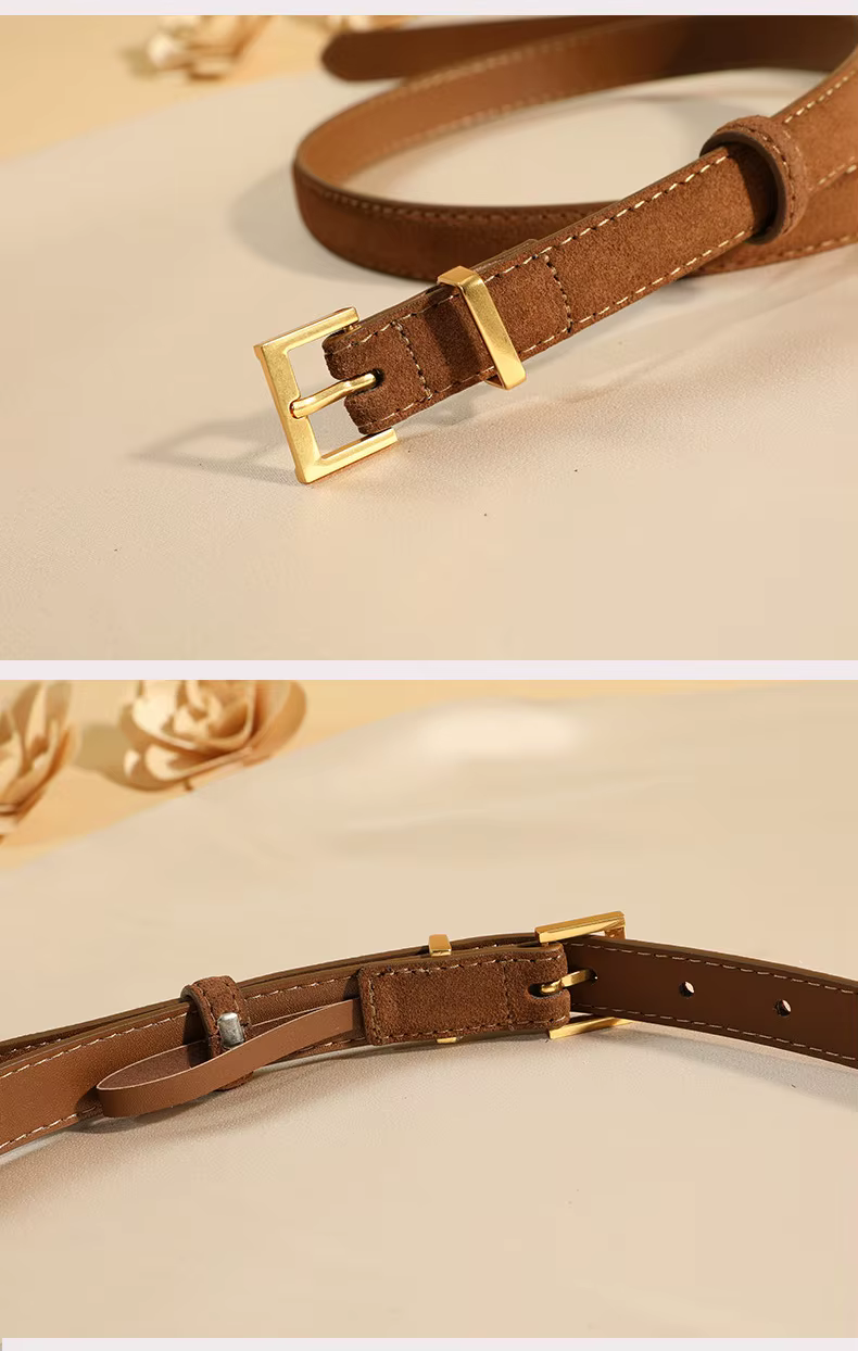 Ceinture en cuir suédé