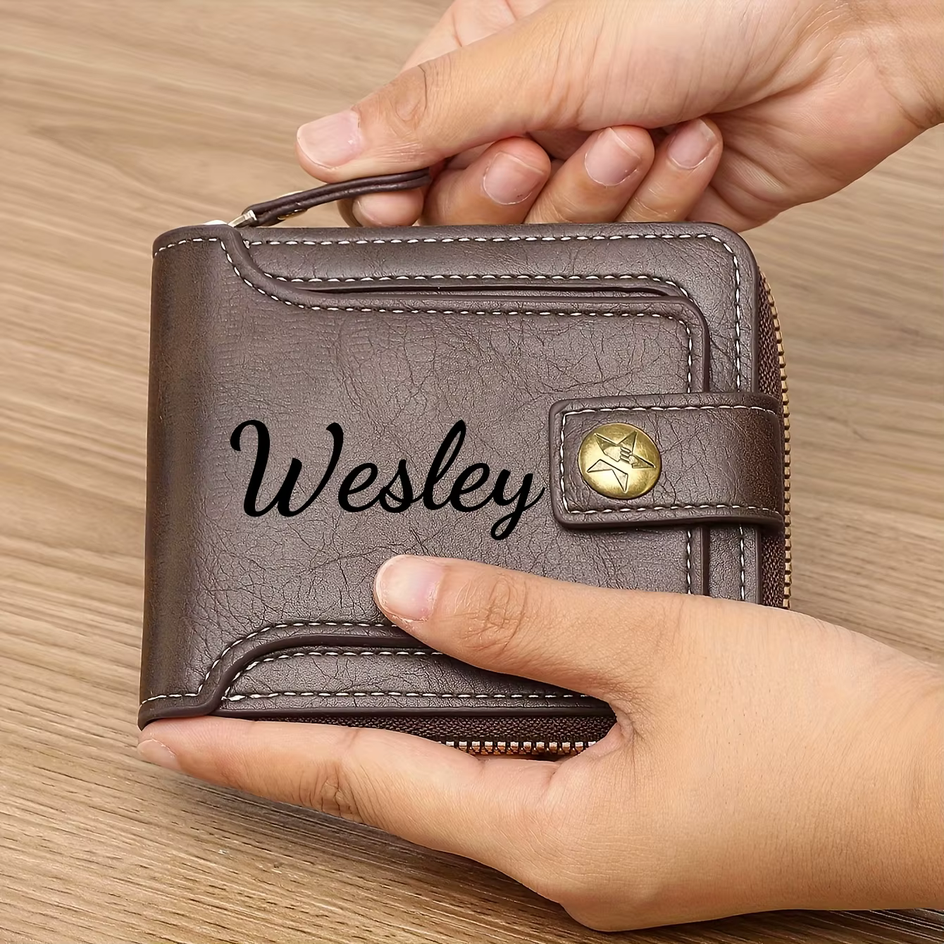 Portefeuille pour hommes avec nom personnalisé