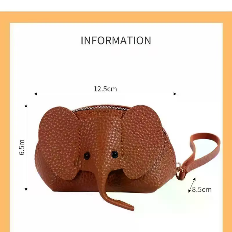 Mignon petit éléphant portefeuille Cosplay Anime Pu sac à main