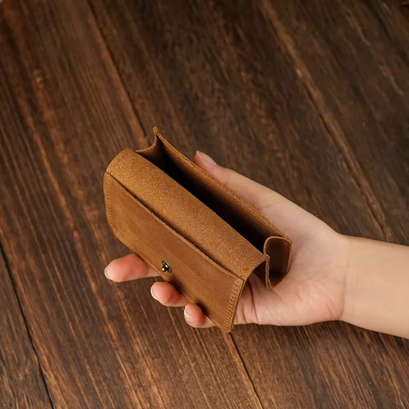 100% cuir Vintage porte-carte hommes