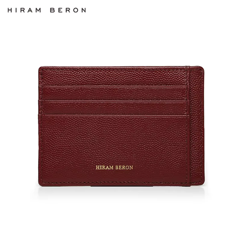 Hiram Beron-Porte-cartes de crédit en cuir personnalisé