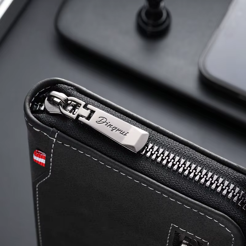 Nouveau portefeuille long à fermeture éclair pour hommes