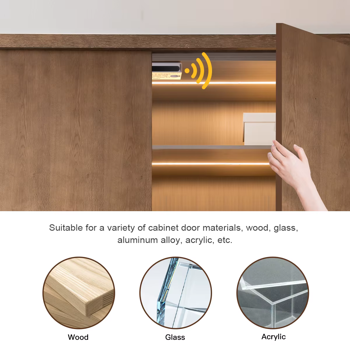 Capteur de porte interrupteur de commande DC12V-24V Double face Induction pour bande LED/barre lumineuse armoire armoire placard éclairage