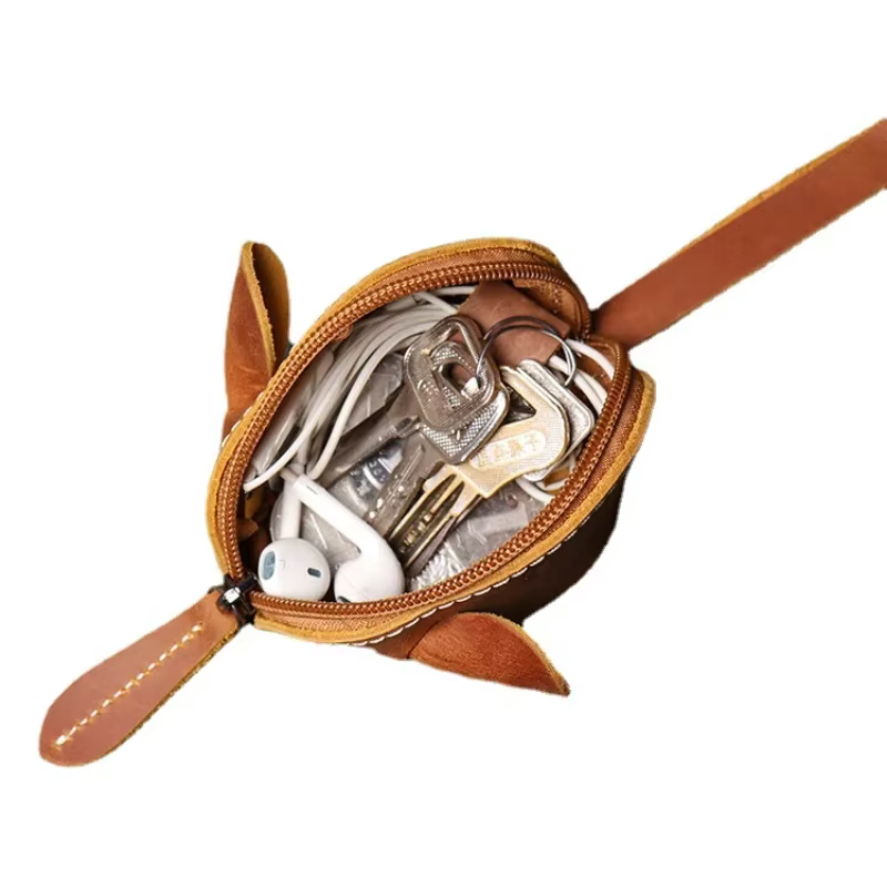 Mini porte-monnaie Vintage en cuir