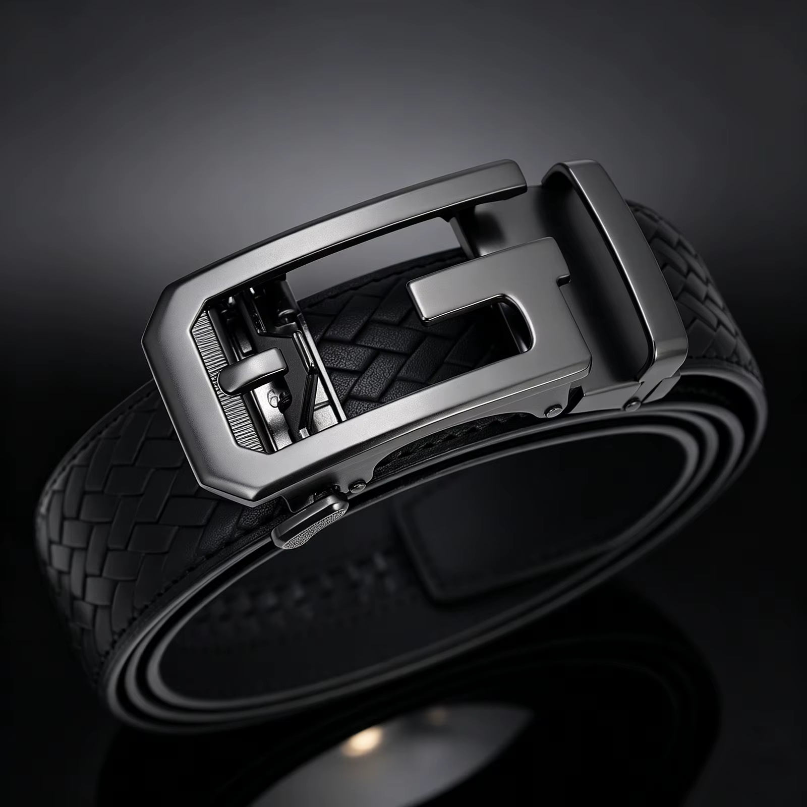 Ceinture pour homme en cuir véritable avec boucle automatique en alliage métallique, design de luxe de marque, ceintures de taille pour homme, sangle masculine