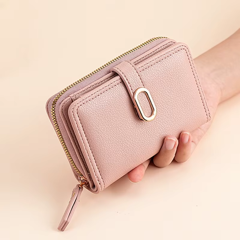 Portefeuille femme 2025 tendance en cuir Mini court