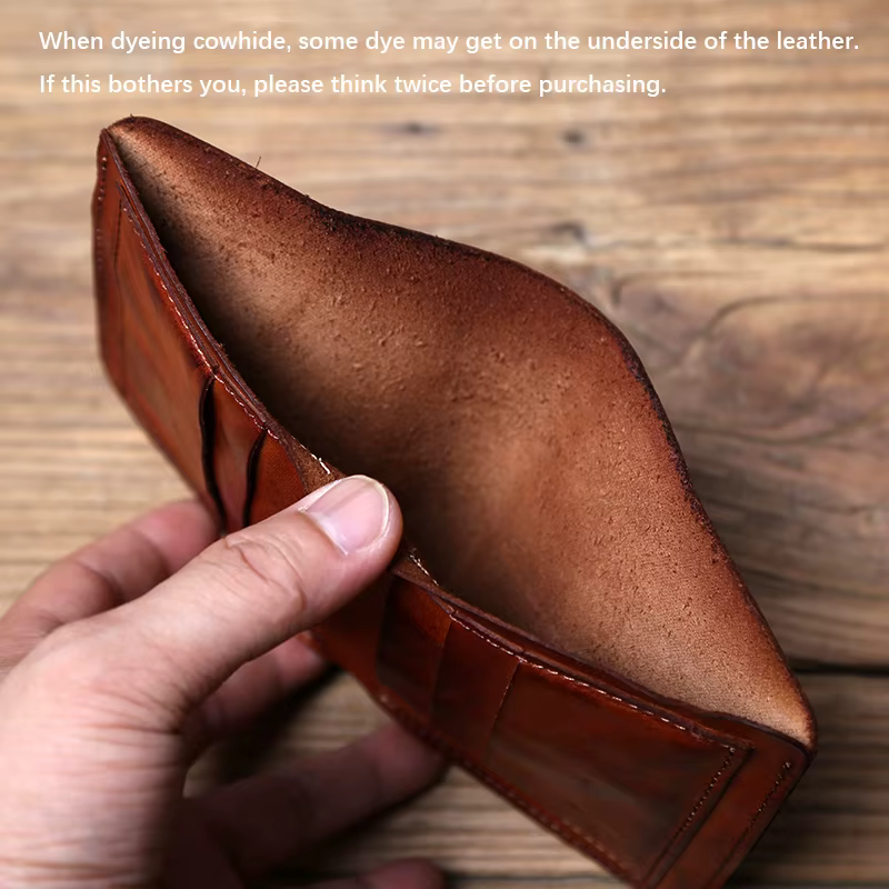 NZPJ-Portefeuille en cuir rétro pour hommes et femmes, porte-monnaie ultra-fin, couche supérieure en cuir de vachette, pince à documents verticale, court, jeune