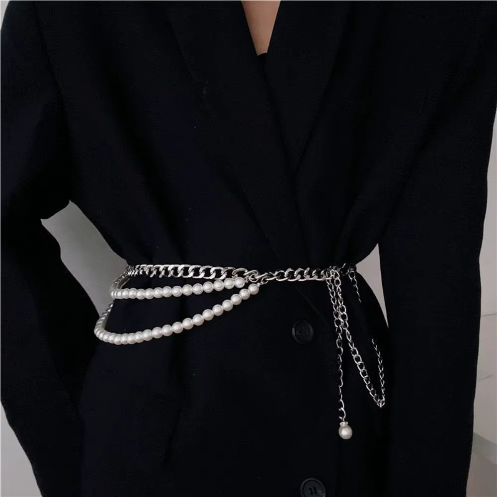 Ceinture de perles multicouche élégante