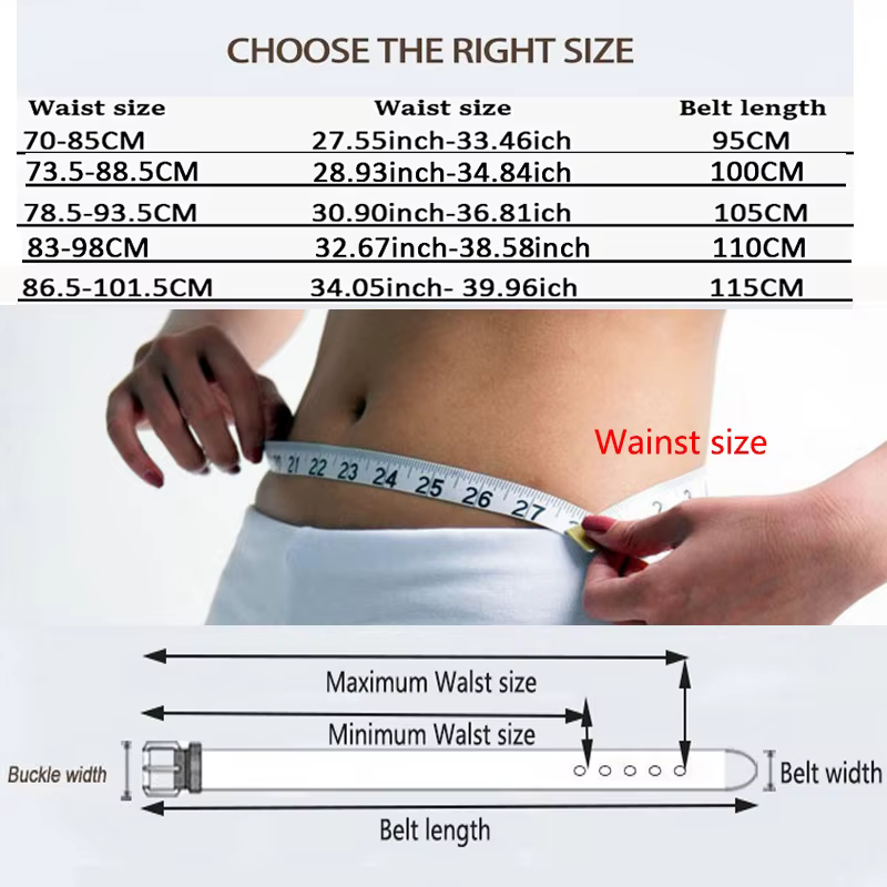 Ceinture en cuir véritable pour femmes