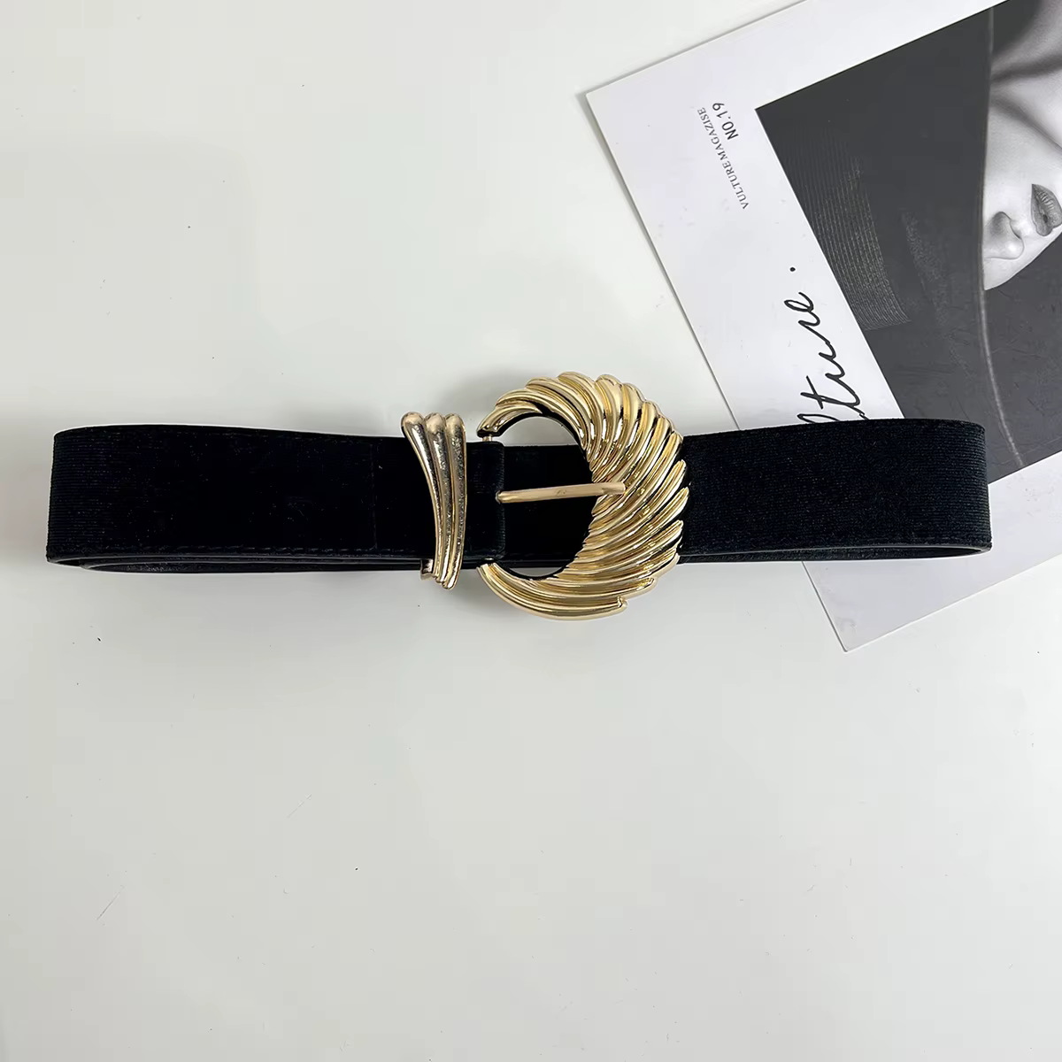 Ceintures en cuir velours noir pour femmes