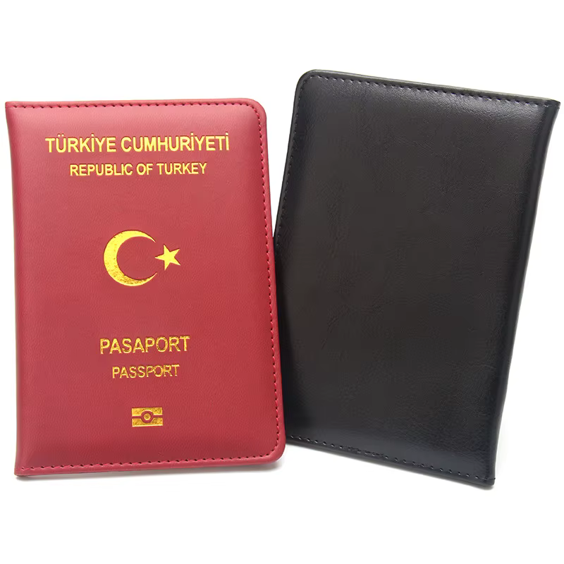 Porte-passeport turc en cuir