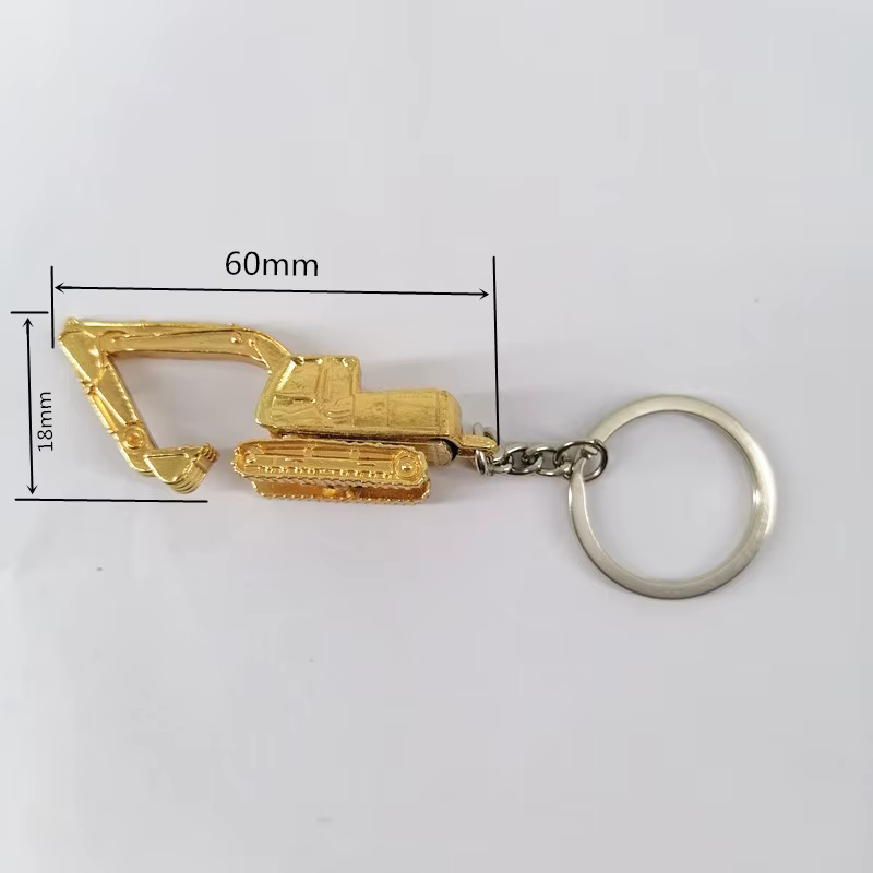 3D excavator keychain key ring digger key chain for men key holder creative portachiavi chaveiro llaveros hombre