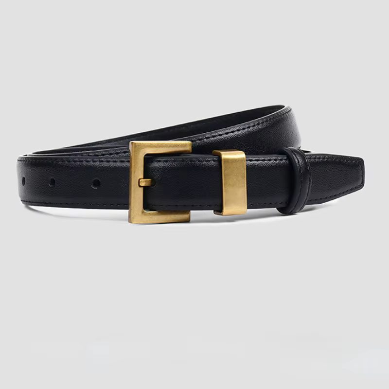 Ceinture en cuir de créateur vintage pour femme