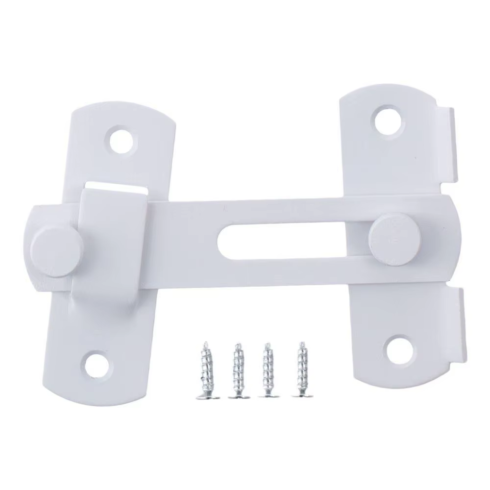 Loquet de porte universel en acier inoxydable blanc, loquet de verrouillage, loquet de flexion, porte de grange, 4 po