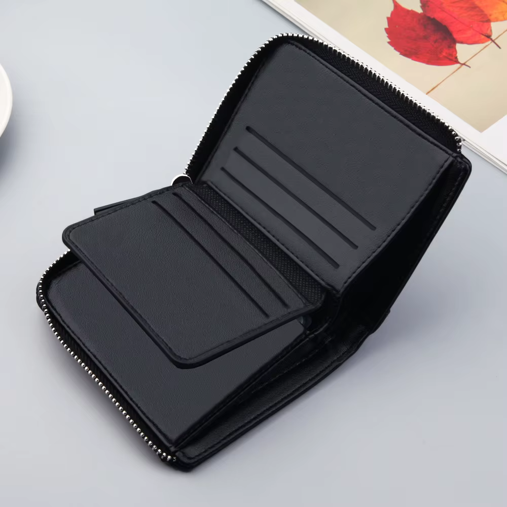 Portefeuille court en cuir PU pour hommes