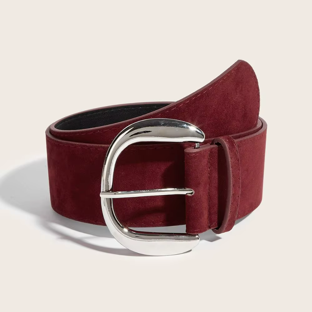 Maillard Styles daim cuir large ceinture à la mode décontracté boucle ardillon