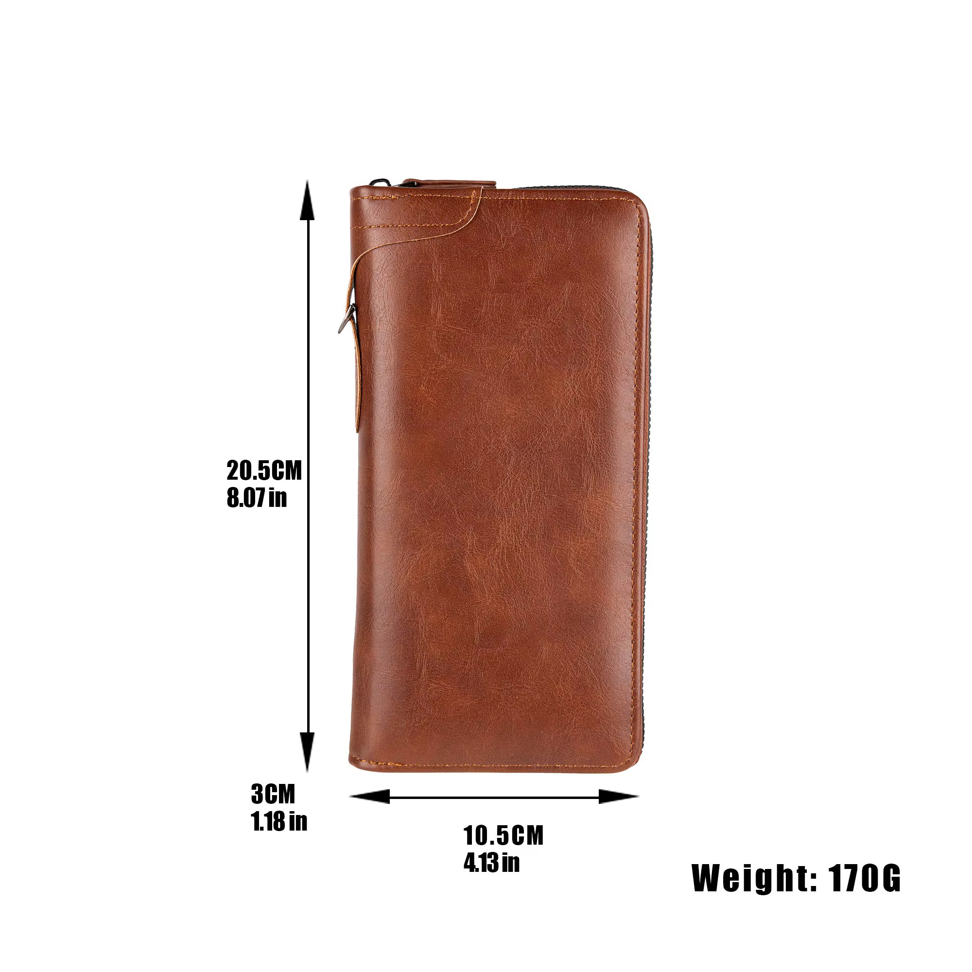 Portefeuille Long à fermeture éclair pour hommes