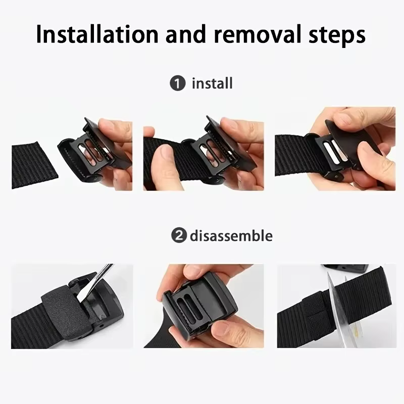 Ceinture en toile décontractée pour hommes et femmes