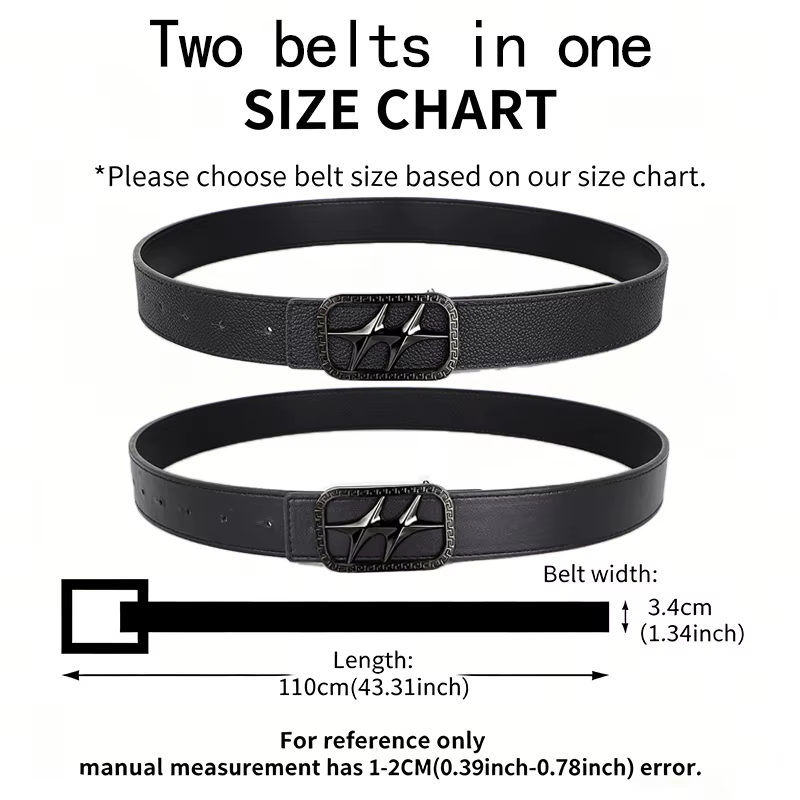 Ceinture réversible unisexe de haute qualité
