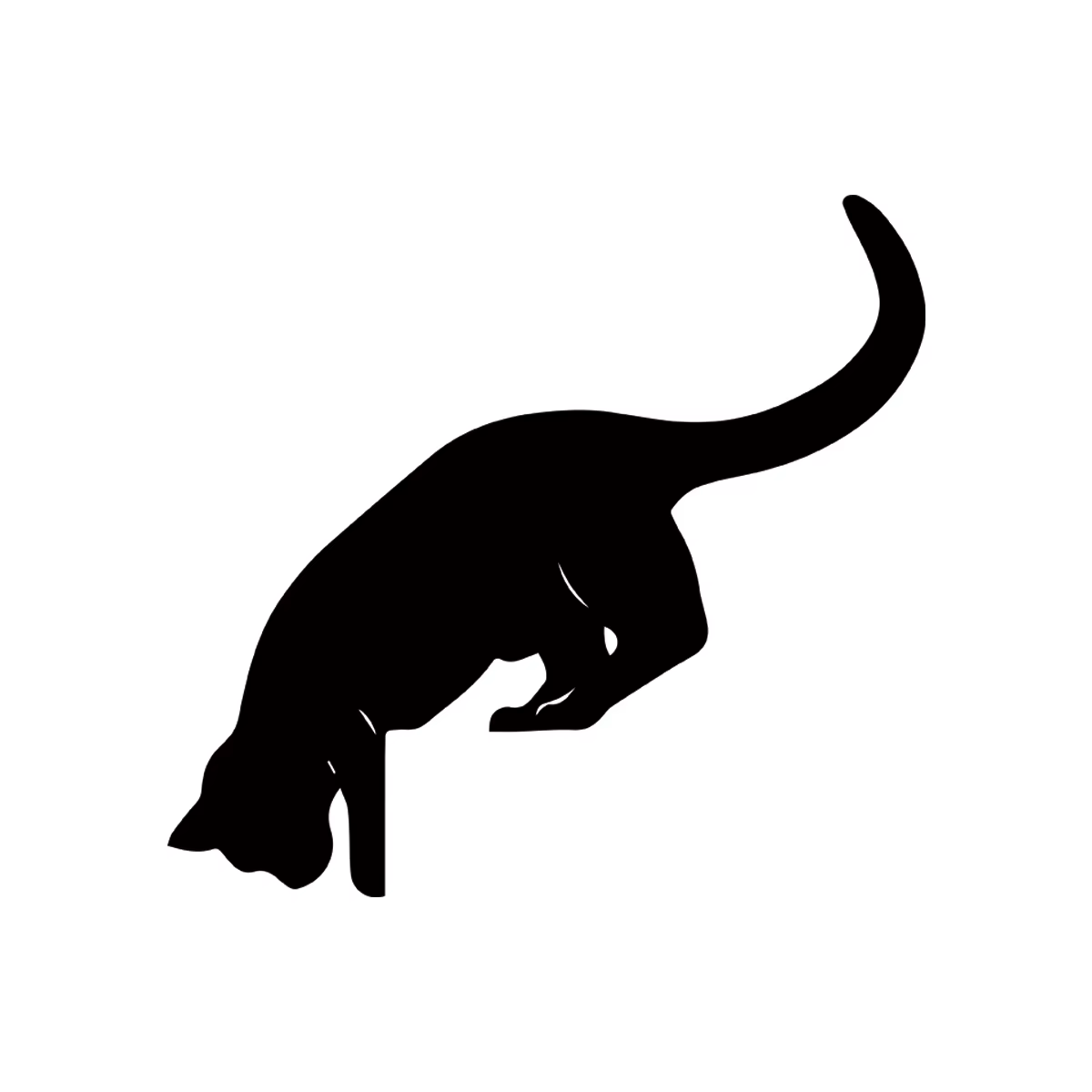 Décoration de porte en bois avec motif chat regardant vers le bas – Idéale pour l'organisation de la cuisine, la décoration rustique de la maison