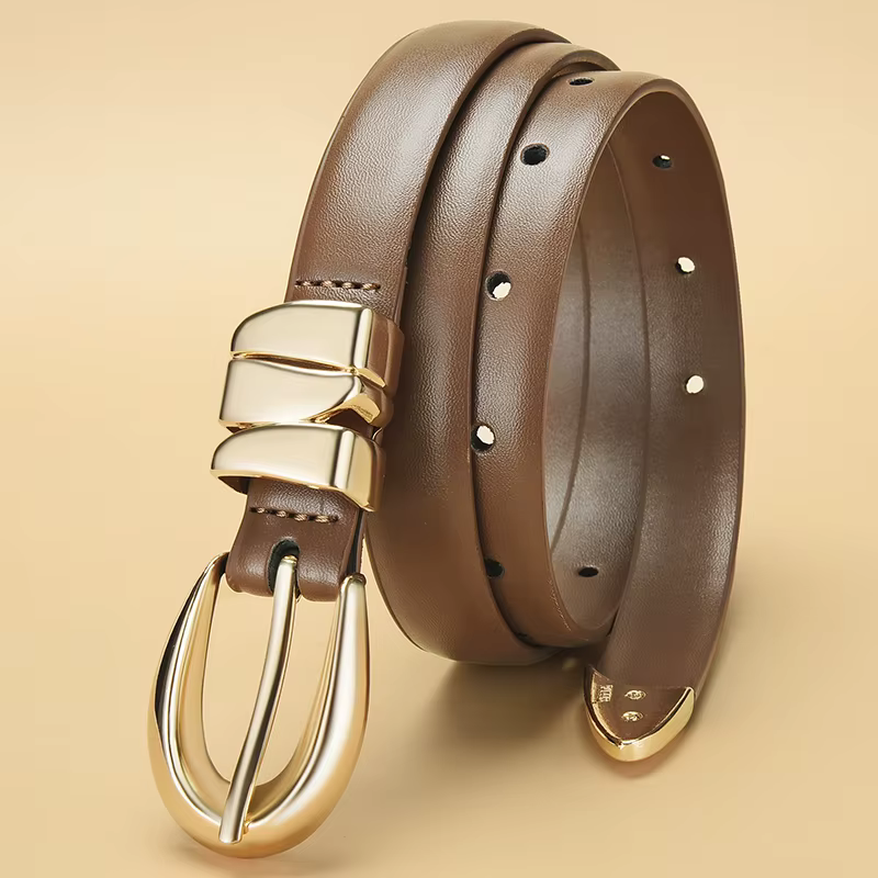 Ceinture en PU ajustée pour femme