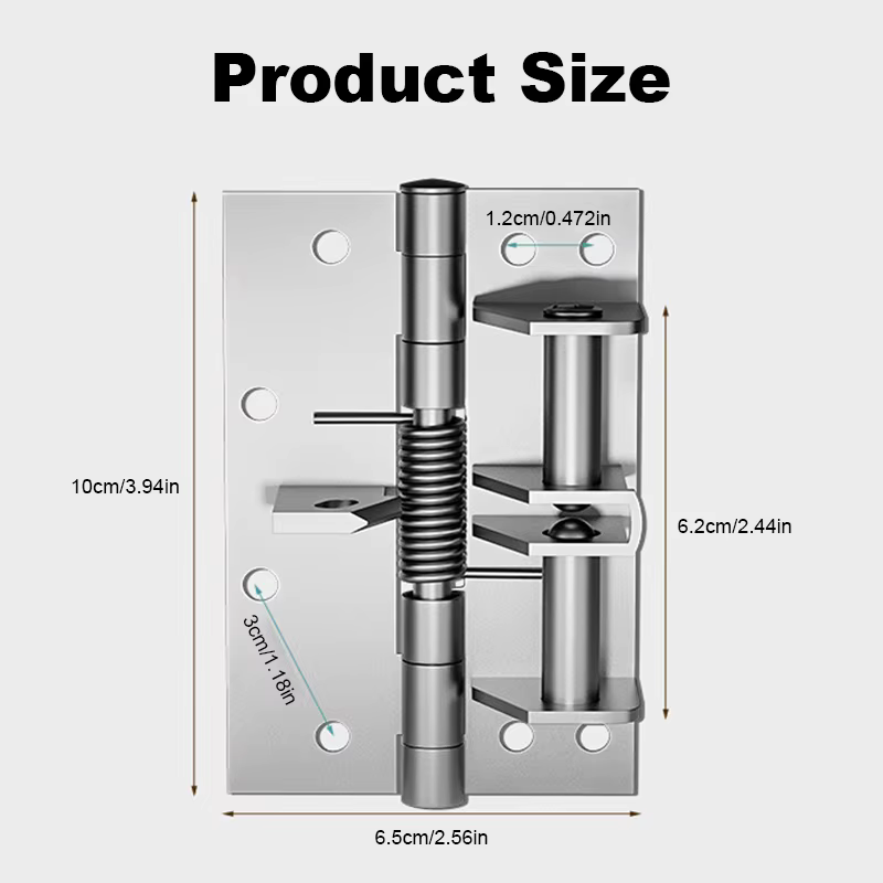 Charnière de porte à fermeture automatique 90° °   Charnière à ressort de positionnement en acier inoxydable à fermeture automatique pour porte en bois, salle de bain, cuisine