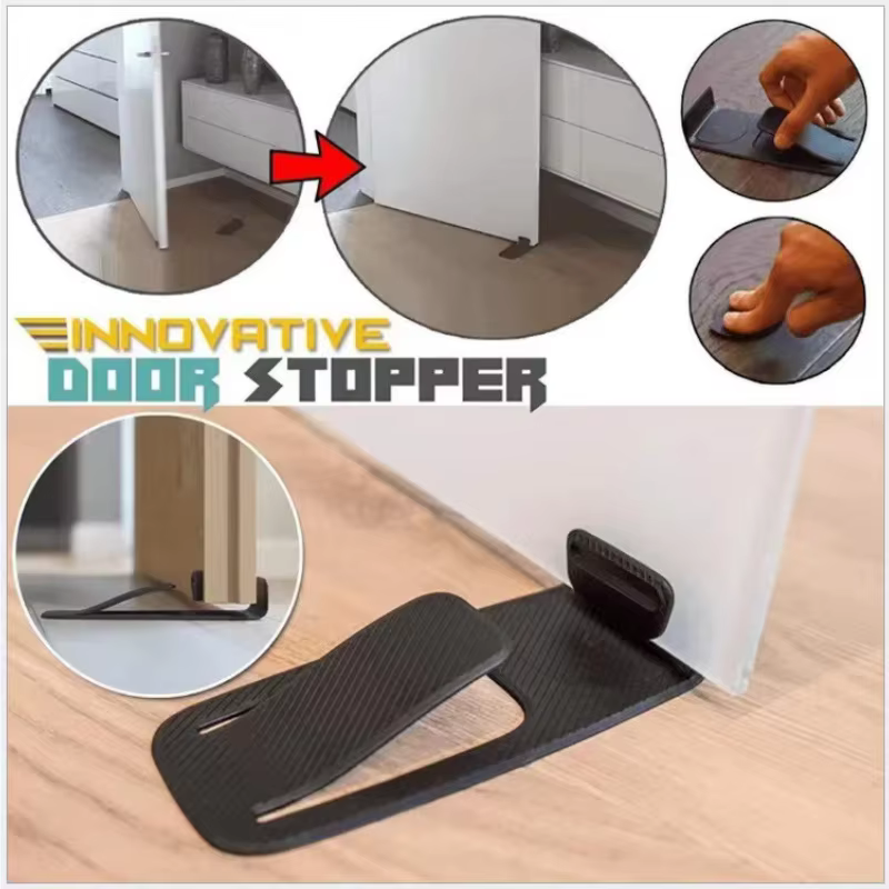 Butoir de porte multifonctionnel 1 pièce, protecteur coupe-vent de sécurité, support de cale d'ouverture de porte créatif, butoir de porte de sol de sécurité
