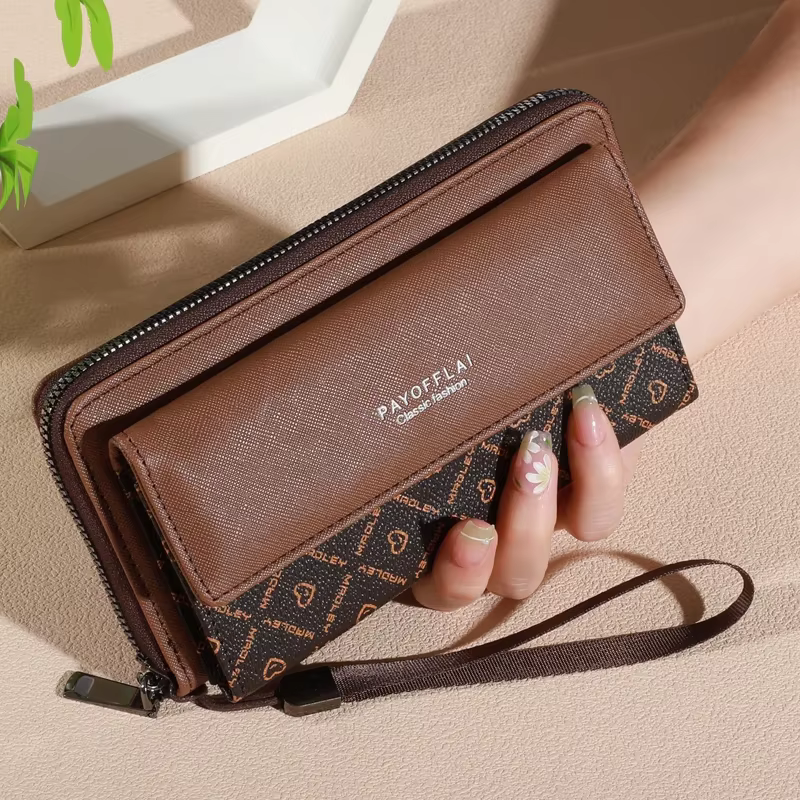 Portefeuille classique en simili cuir pour hommes