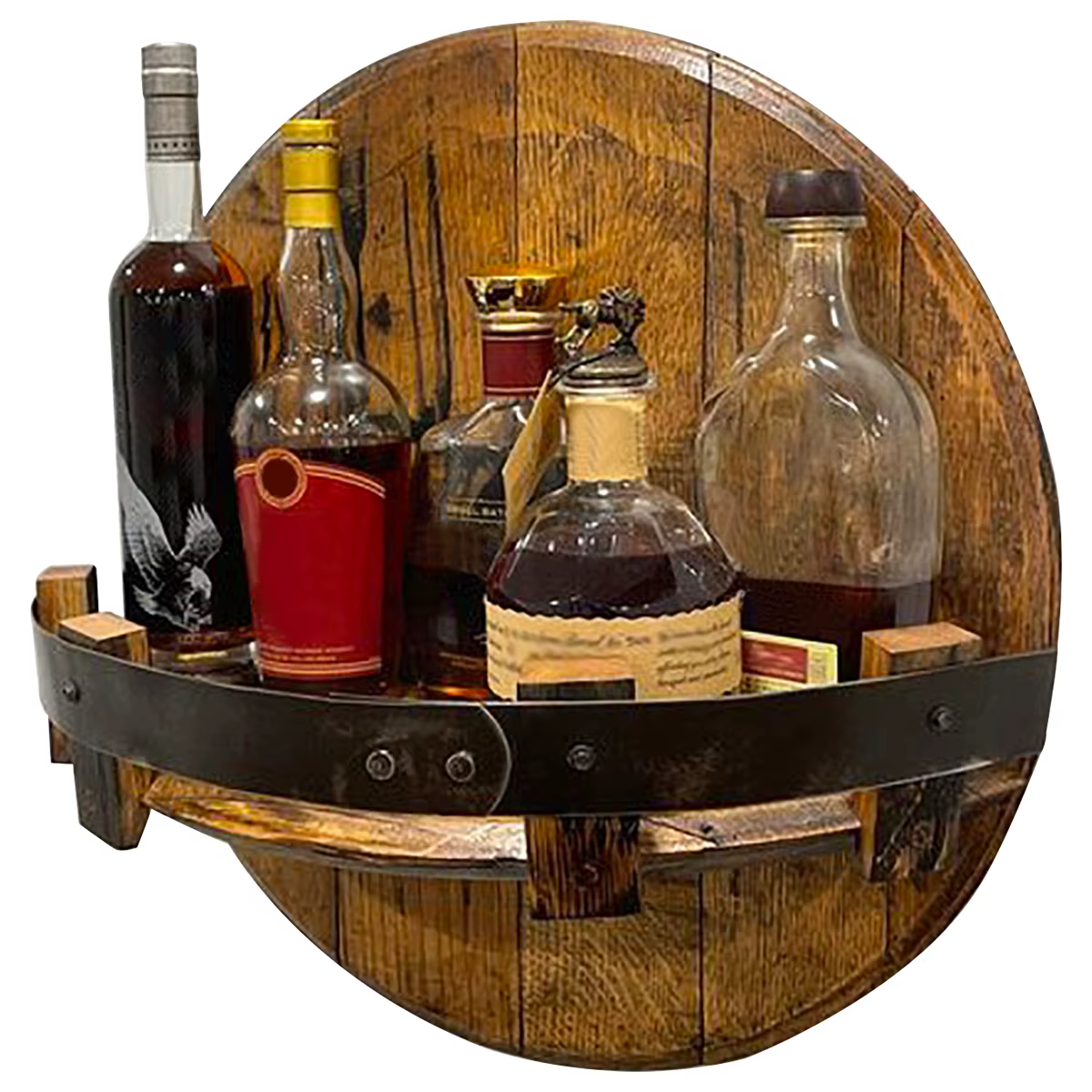 Support mural en bois pour bouteille de vin, étagères murales flottantes pour whisky Vintage, présentoir rond pour verres à vin, pour Bar, armoire de cuisine