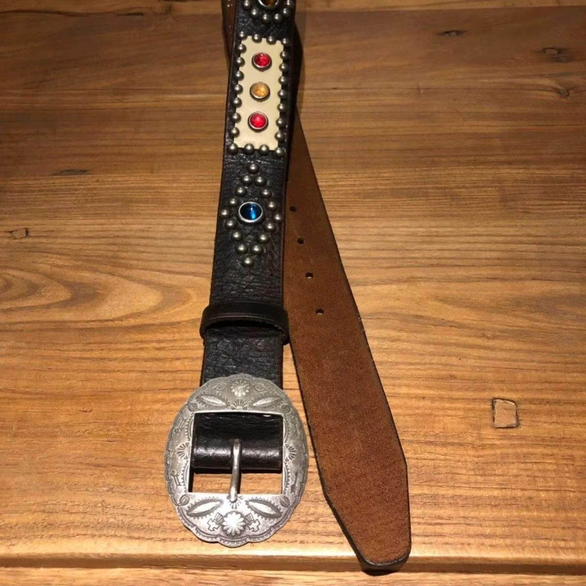 Ceinture d'épissure de pierres précieuses sculptées occidentales en métal pour hommes et femmes