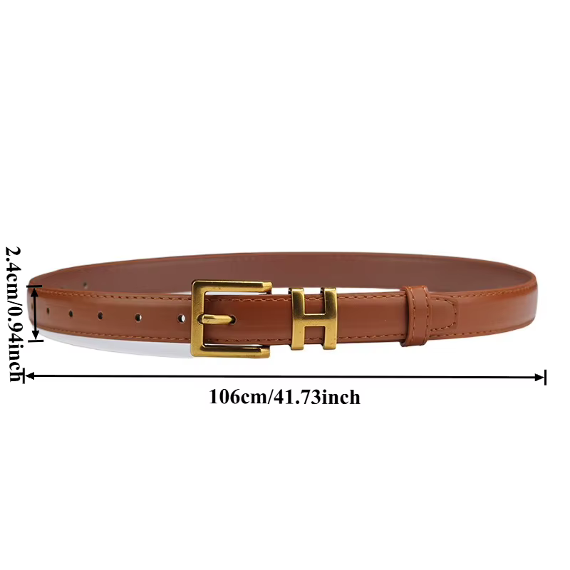 Ceinture en cuir fine pour femme de 2